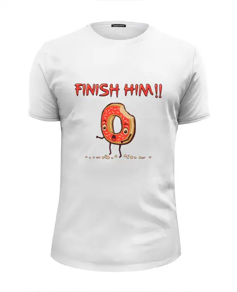Заказать мужскую футболку в Москве. Футболка базовая Finish Him! (Прикончь Его) от coolmag - готовые дизайны и нанесение принтов.