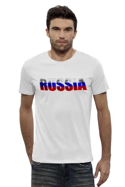 Заказать мужскую футболку в Москве. Футболка базовая ☆RUSSIA☆ от balden - готовые дизайны и нанесение принтов.