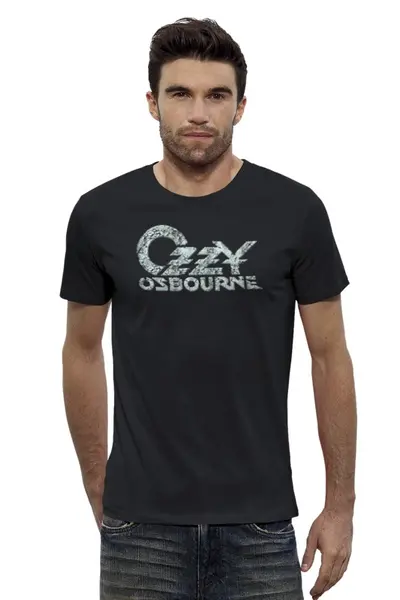 Заказать мужскую футболку в Москве. Футболка базовая Ozzy Osbourne от Leichenwagen - готовые дизайны и нанесение принтов.