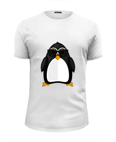 Заказать мужскую футболку в Москве. Футболка базовая Пингвин от fanart - готовые дизайны и нанесение принтов.