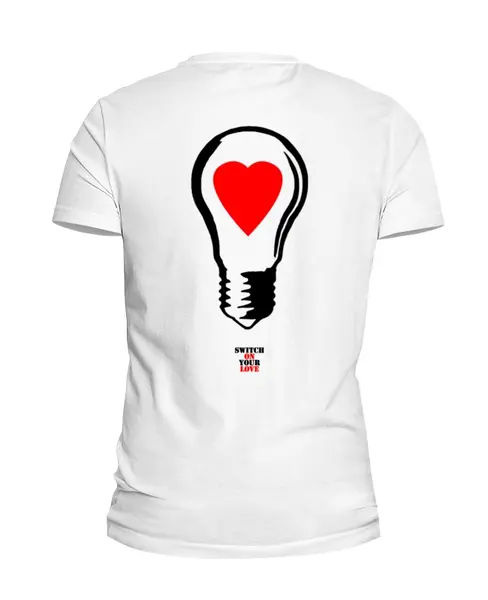 Заказать мужскую футболку в Москве. Футболка базовая LAMP! SWITCH ON YOUR LOVE! от HANS ZOGS - готовые дизайны и нанесение принтов.