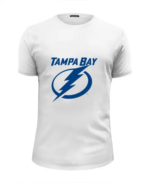 Заказать мужскую футболку в Москве. Футболка базовая Tampa Bay Lightning от kspsshop - готовые дизайны и нанесение принтов.
