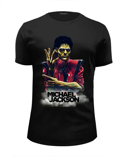 Заказать мужскую футболку в Москве. Футболка базовая Michael Jackson (Thriller) от balden - готовые дизайны и нанесение принтов.