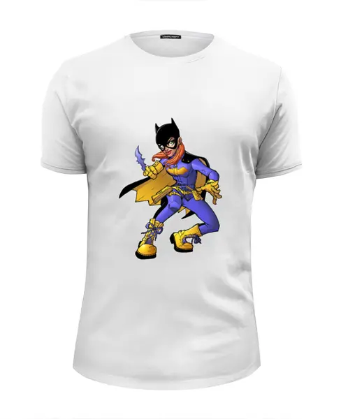 Заказать мужскую футболку в Москве. Футболка базовая Batgirl от balden - готовые дизайны и нанесение принтов.