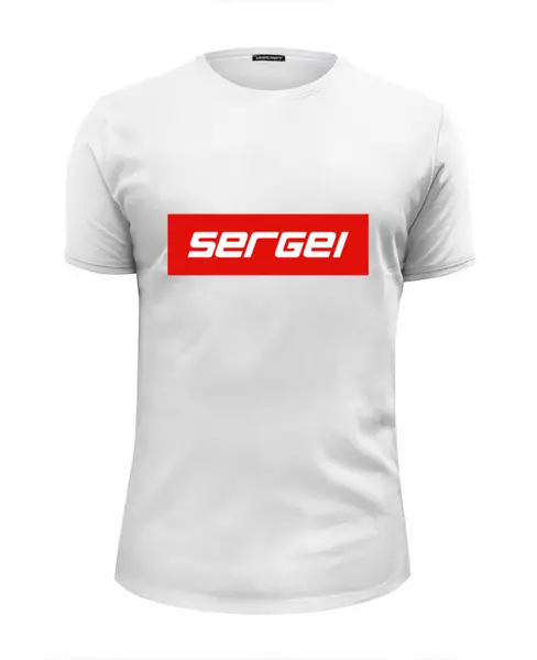 Заказать мужскую футболку в Москве. Футболка базовая Sergei от THE_NISE  - готовые дизайны и нанесение принтов.