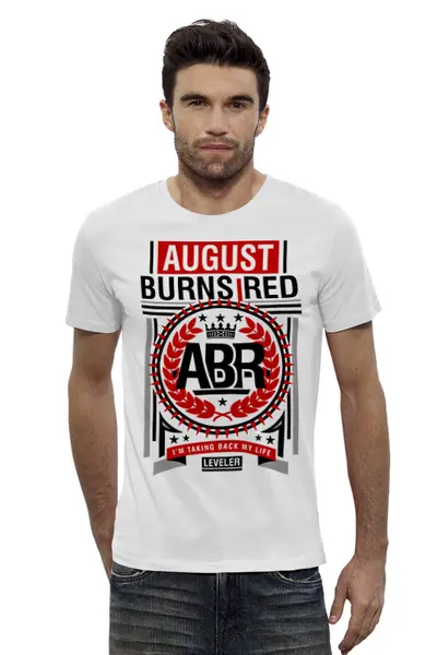 Заказать мужскую футболку в Москве. Футболка базовая August Burns Red от geekbox - готовые дизайны и нанесение принтов.