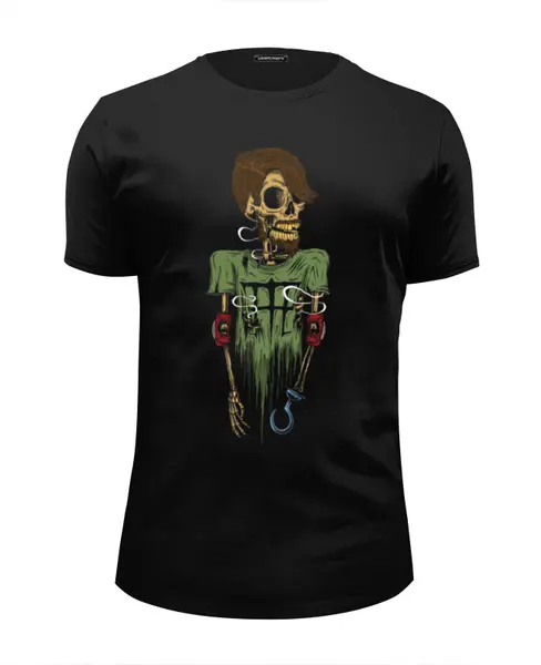 Заказать мужскую футболку в Москве. Футболка базовая Skeleton Art от Leichenwagen - готовые дизайны и нанесение принтов.