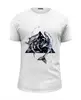 Заказать мужскую футболку в Москве. Футболка базовая Космические киты от Anna Rosenrot - готовые дизайны и нанесение принтов.
