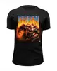 Заказать мужскую футболку в Москве. Футболка базовая Doom game от Leichenwagen - готовые дизайны и нанесение принтов.