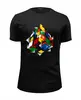 Заказать мужскую футболку в Москве. Футболка базовая Кубик Рубика от printik - готовые дизайны и нанесение принтов.