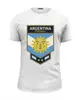 Заказать мужскую футболку в Москве. Футболка базовая Argentina Football от skynatural - готовые дизайны и нанесение принтов.
