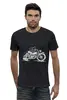 Заказать мужскую футболку в Москве. Футболка базовая Мотоцикл от fanart - готовые дизайны и нанесение принтов.