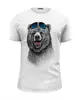 Заказать мужскую футболку в Москве. Футболка базовая Позитивный медведь от Leichenwagen - готовые дизайны и нанесение принтов.