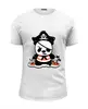 Заказать мужскую футболку в Москве. Футболка базовая Панда пират  от ПРИНТЫ ПЕЧАТЬ  - готовые дизайны и нанесение принтов.