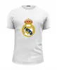 Заказать мужскую футболку в Москве. Футболка базовая Real Madrid от THE_NISE  - готовые дизайны и нанесение принтов.