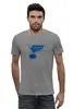Заказать мужскую футболку в Москве. Футболка базовая St. Louis Blues / NHL USA от KinoArt - готовые дизайны и нанесение принтов.