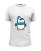 Заказать мужскую футболку в Москве. Футболка базовая Пингвин  от cherdantcev - готовые дизайны и нанесение принтов.