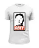 Заказать мужскую футболку в Москве. Футболка базовая Подчинись (Obey) от Andrew Zaycev - готовые дизайны и нанесение принтов.