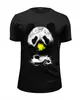 Заказать мужскую футболку в Москве. Футболка базовая Панда в маске от printik - готовые дизайны и нанесение принтов.