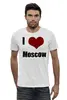 Заказать мужскую футболку в Москве. Футболка базовая I Love Moscow от Nalivaev - готовые дизайны и нанесение принтов.