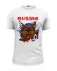 Заказать мужскую футболку в Москве. Футболка базовая Россия  от T-shirt print  - готовые дизайны и нанесение принтов.