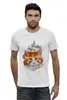 Заказать мужскую футболку в Москве. Футболка базовая Рыжий кот. от etherealmist - готовые дизайны и нанесение принтов.
