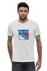 Заказать мужскую футболку в Москве. Футболка базовая New York Rangers от BURNSHIRTS - готовые дизайны и нанесение принтов.