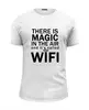 Заказать мужскую футболку в Москве. Футболка базовая WIFI magic (1) от Ксения Золотухина - готовые дизайны и нанесение принтов.