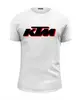 Заказать мужскую футболку в Москве. Футболка базовая KTM moto от poluektoff@bmail.ru - готовые дизайны и нанесение принтов.