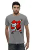 Заказать мужскую футболку в Москве. Футболка базовая Dabbing Santa от skynatural - готовые дизайны и нанесение принтов.