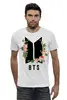 Заказать мужскую футболку в Москве. Футболка базовая BTS (k-pop)  от geekbox - готовые дизайны и нанесение принтов.