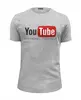 Заказать мужскую футболку в Москве. Футболка базовая Youtube от buzz - готовые дизайны и нанесение принтов.