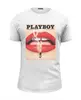 Заказать мужскую футболку в Москве. Футболка базовая Playboy от KinoArt - готовые дизайны и нанесение принтов.