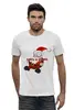 Заказать мужскую футболку в Москве. Футболка базовая Santa is coming от Илья Щеблецов - готовые дизайны и нанесение принтов.