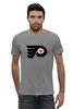 Заказать мужскую футболку в Москве. Футболка базовая Philadelphia Flyers / NHL USA от KinoArt - готовые дизайны и нанесение принтов.