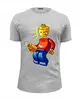 Заказать мужскую футболку в Москве. Футболка базовая Лего (Lego) от trugift - готовые дизайны и нанесение принтов.