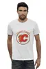 Заказать мужскую футболку в Москве. Футболка базовая Calgary Flames от kspsshop - готовые дизайны и нанесение принтов.