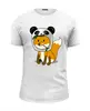 Заказать мужскую футболку в Москве. Футболка базовая Лисенок панда от Little Pets - готовые дизайны и нанесение принтов.