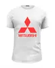 Заказать мужскую футболку в Москве. Футболка базовая MITSUBISHI от DESIGNER   - готовые дизайны и нанесение принтов.