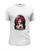 Заказать мужскую футболку в Москве. Футболка базовая Девушка с черепами от T-shirt print  - готовые дизайны и нанесение принтов.