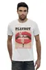 Заказать мужскую футболку в Москве. Футболка базовая Playboy от KinoArt - готовые дизайны и нанесение принтов.