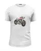 Заказать мужскую футболку в Москве. Футболка базовая Мотоцикл от kristibygaga - готовые дизайны и нанесение принтов.