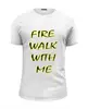 Заказать мужскую футболку в Москве. Футболка базовая Fire Walk With Me от lixta - готовые дизайны и нанесение принтов.
