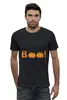 Заказать мужскую футболку в Москве. Футболка базовая Halloween Boo! от CoolDesign - готовые дизайны и нанесение принтов.