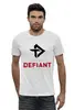 Заказать мужскую футболку в Москве. Футболка базовая Defiance от THE_NISE  - готовые дизайны и нанесение принтов.