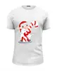 Заказать мужскую футболку в Москве. Футболка базовая Дед Мороз с леденцом  от Romanova - готовые дизайны и нанесение принтов.