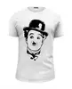 Заказать мужскую футболку в Москве. Футболка базовая Чарли Чаплин от Антон Марков - готовые дизайны и нанесение принтов.