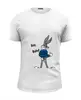Заказать мужскую футболку в Москве. Футболка базовая Bugs Bunny_man от Printio - готовые дизайны и нанесение принтов.