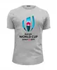 Заказать мужскую футболку в Москве. Футболка базовая Кубок Мира по регби в Японии от rugby - готовые дизайны и нанесение принтов.