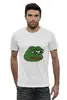 Заказать мужскую футболку в Москве. Футболка базовая Грустная лягушка от Jimmy Flash - готовые дизайны и нанесение принтов.